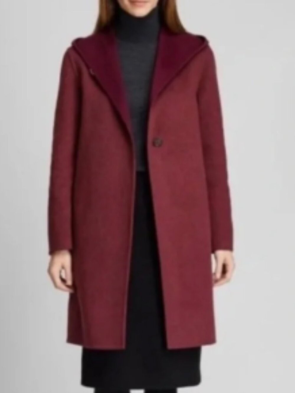 Uniqlo Wool Blend Coat Double Faced Size XL Women's